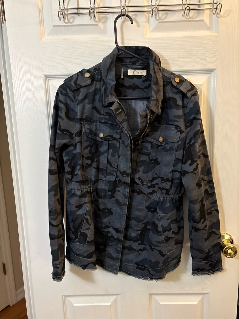 Elan Black and Blue Camo Jacket